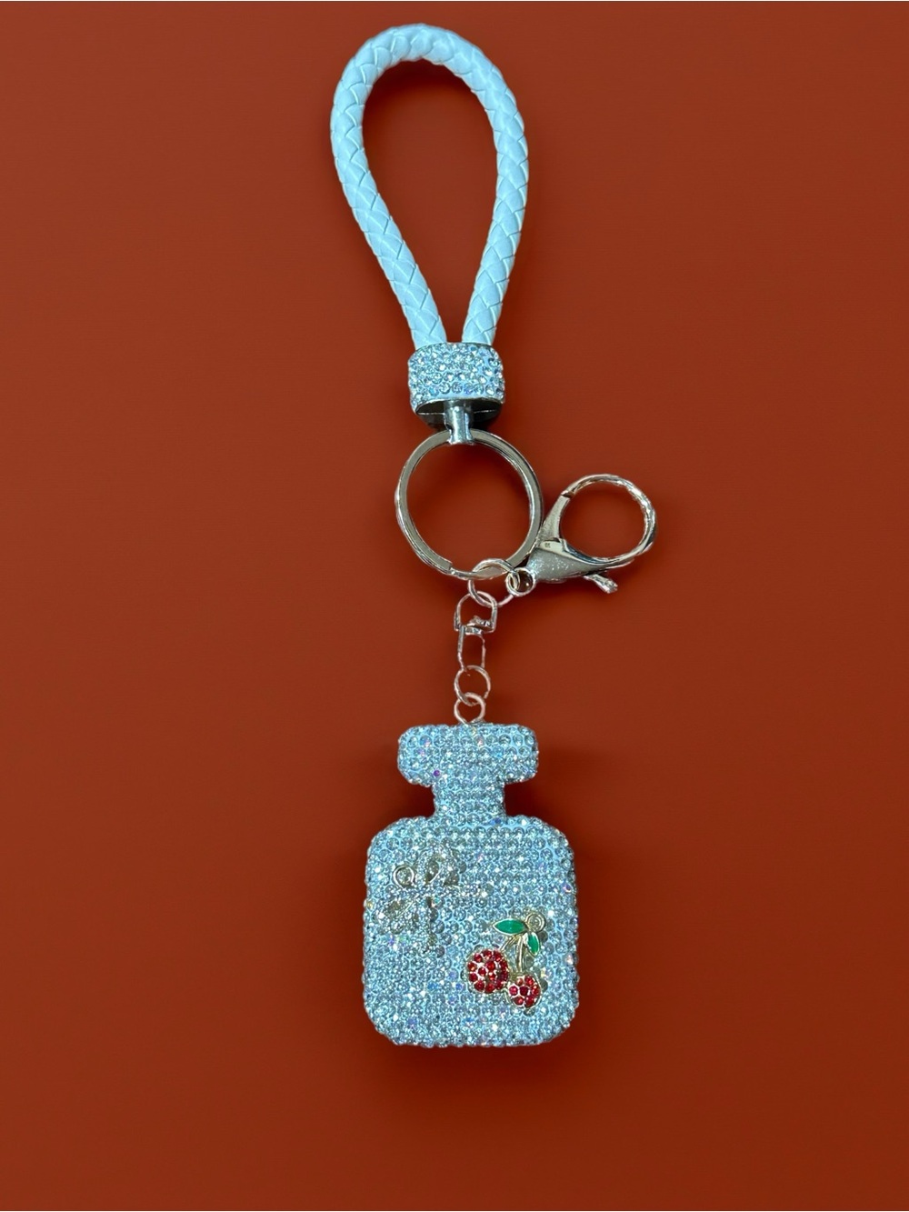 Rhinestone Keychain Charm🍒
